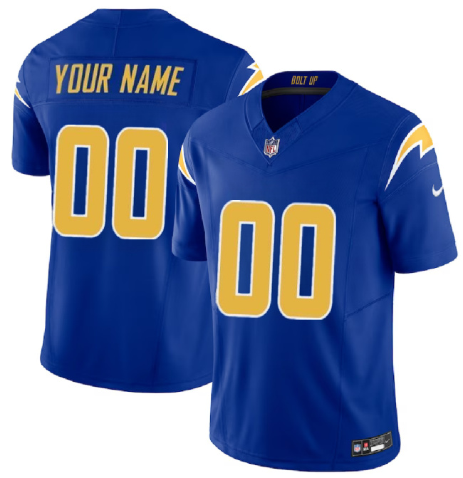Men's Los Angeles Chargers Active Player Custom Royal 2023 F.U.S.E. Vapor Untouchable Alternate Limited Football Stitched Jersey